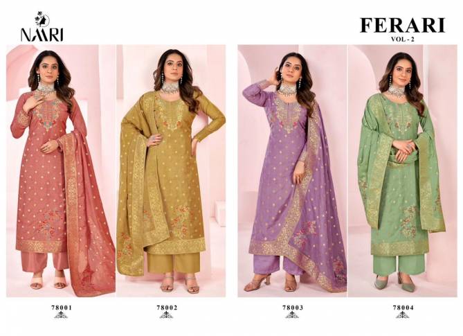 Ferari Vol 2 By Naari Jacquard Designer Salwar Kameez Wholesalers In Delhi
